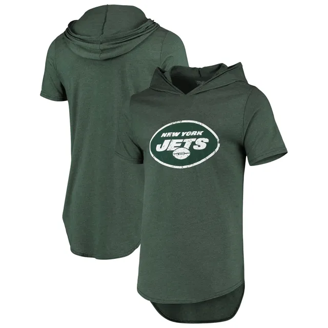 New York Jets Antigua Victory Pullover Hoodie - Heather Gray