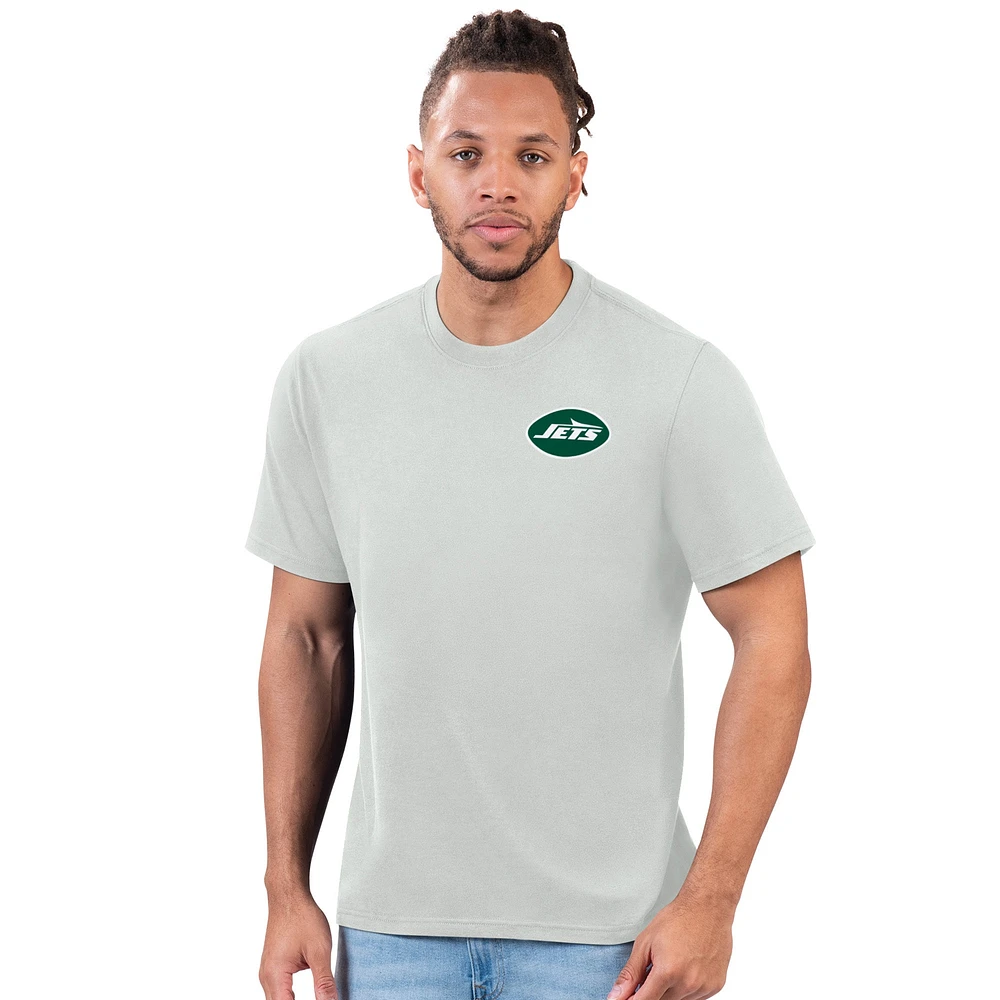 Men's Margaritaville Gray New York Jets Time Flies T-Shirt