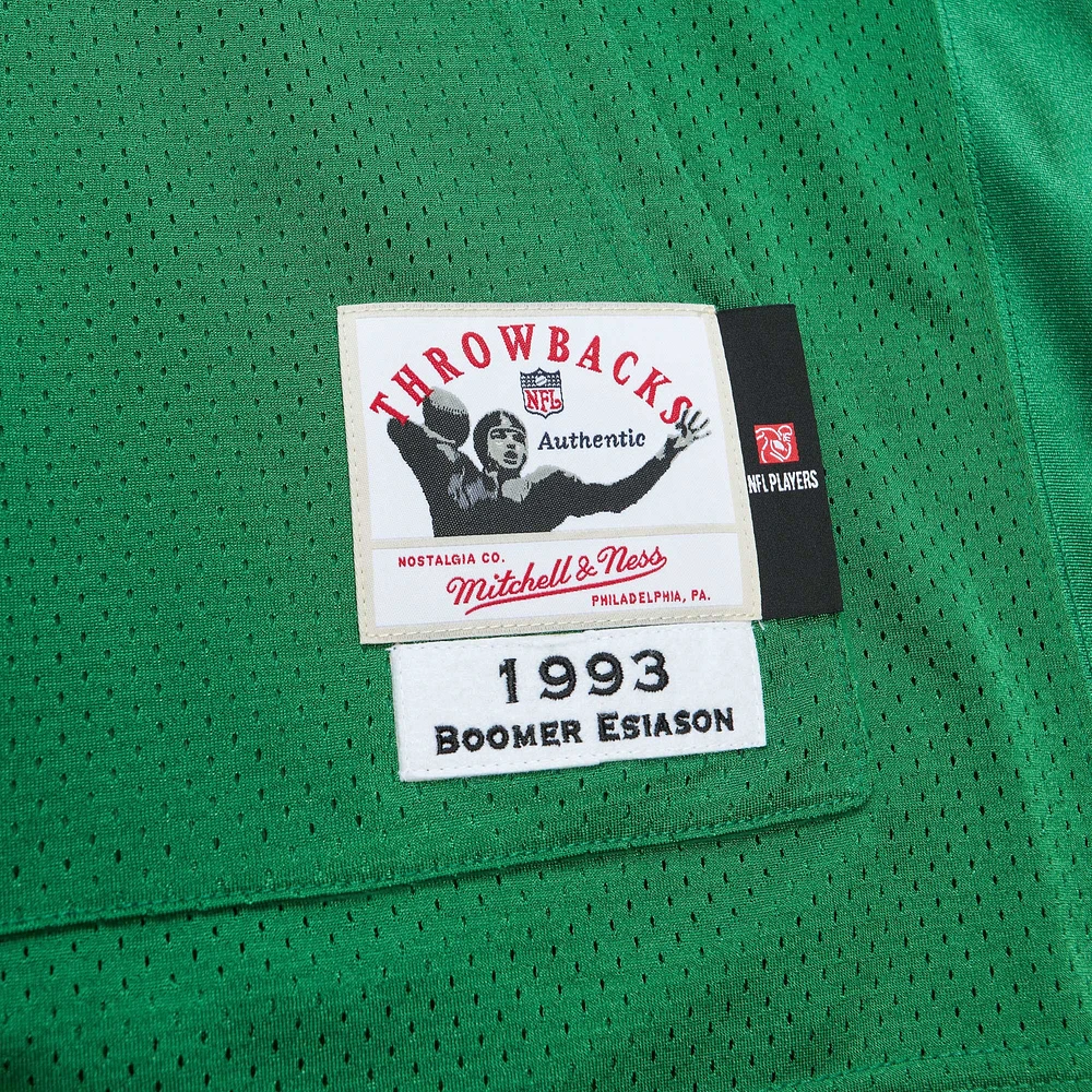 Mitchell & Ness Boomer Esiason Kelly Green New York Jets 1993 Maillot de poche authentique pour joueur retraité hommes