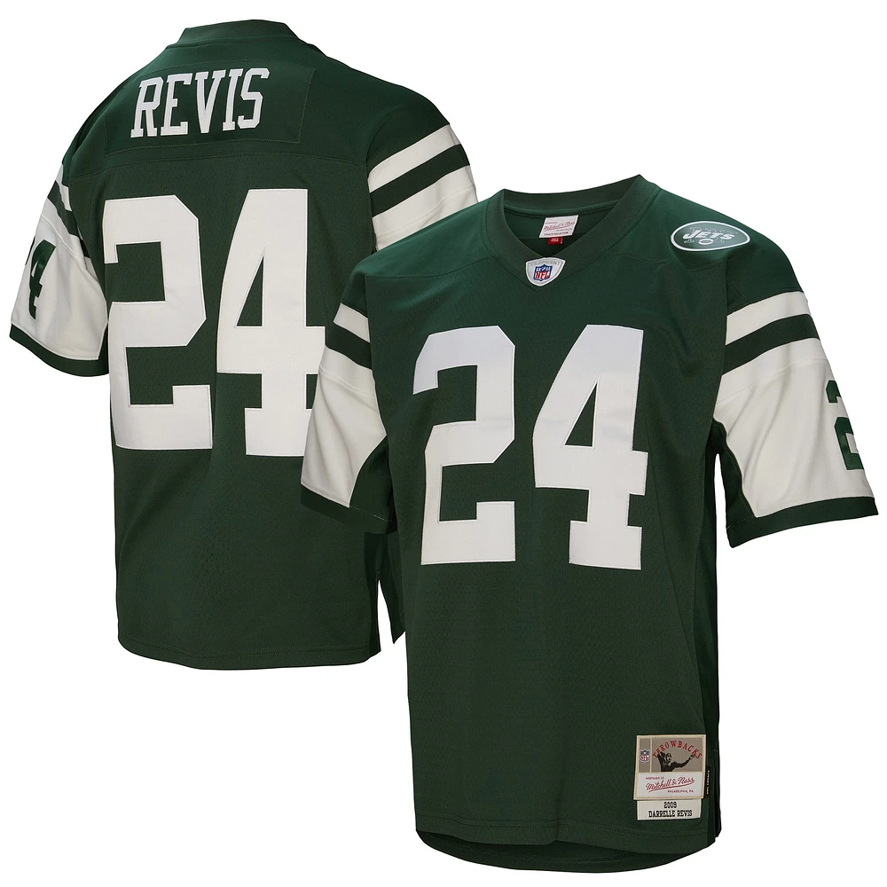 Maillot réplique Mitchell & Ness Darrelle Revis vert New York Jets Legacy pour hommes