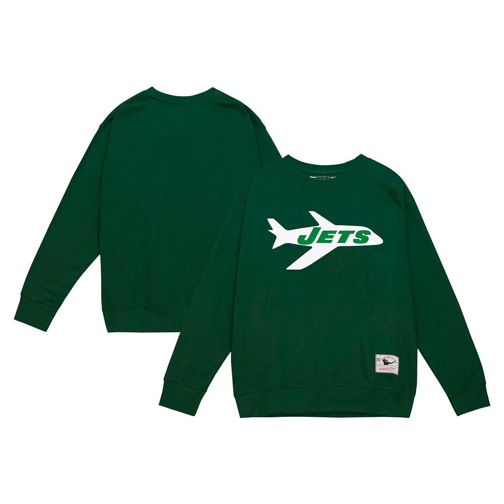 Sweat-shirt en molleton basique vert New York Jets de Mitchell & Ness pour homme