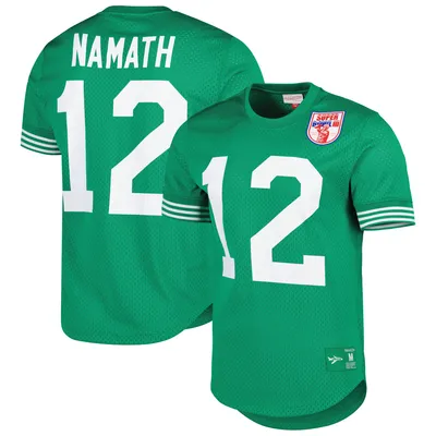 Men’s New York Jets Joe Namath #12 Mitchell & Ness ThrowBacks Green Jersey  NWT