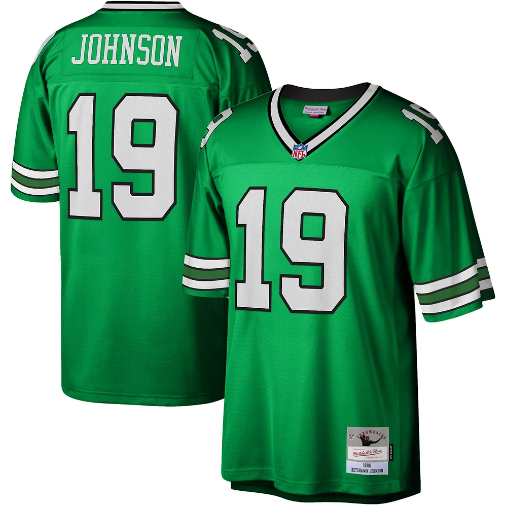 Maillot réplique Mitchell & Ness Keyshawn Johnson Kelly vert New York Jets Legacy pour hommes