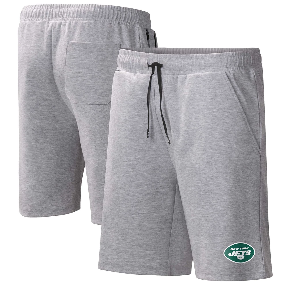 MSX by Michael Strahan Heather Grey Short d'entraînement New York Jets pour homme