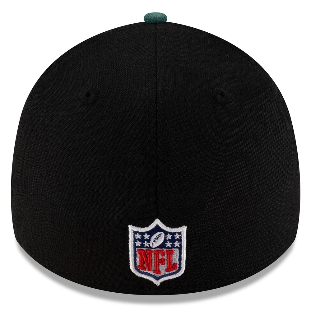 Casquette New Era 39THIRTY Flex noire/verte pour homme, York Jets, draft NFL 2025