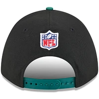 Casquette ajustable New Era 9FORTY A-Frame M-Crown pour homme, noire/verte, des New York Jets, draft NFL 2025