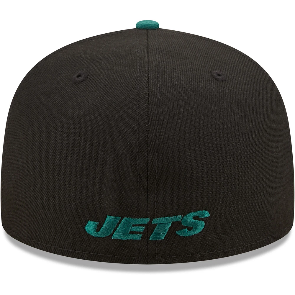 Casquette ajustée New Era York Jets Flipside 2Tone 59FIFTY pour homme, noir/vert