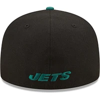 Casquette ajustée New Era York Jets Flipside 2Tone 59FIFTY pour homme, noir/vert