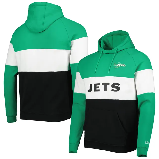 Lids New York Jets Era Colorblock Throwback Pullover Hoodie - Black/Kelly  Green