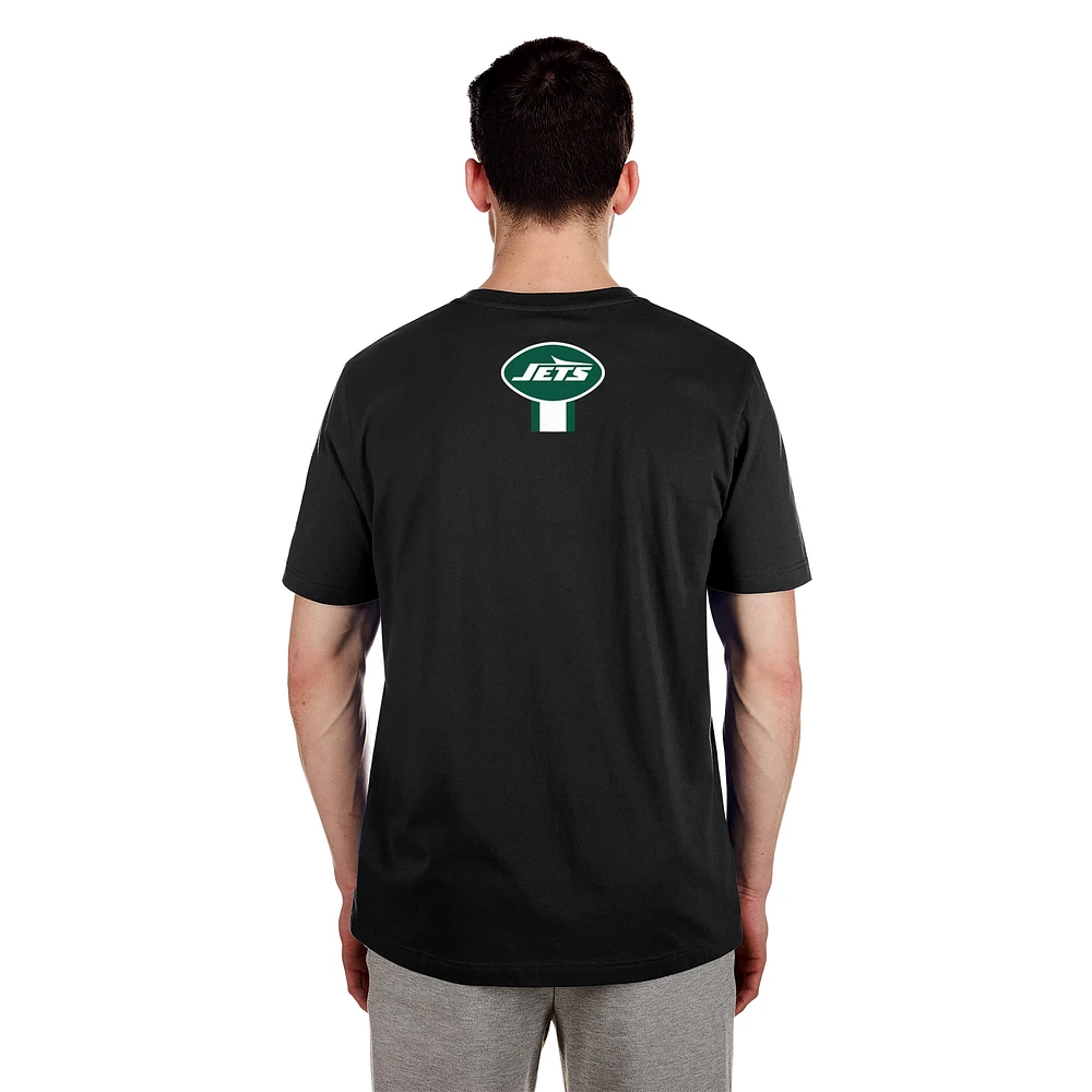 Men's New Era  Black York Jets 3rd Down High Density Print T-Shirt