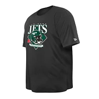 T-shirt noir avec casque New Era York Jets pour hommes, grand et