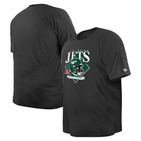 Men's New Era  Black York Jets Big & Tall Helmet T-Shirt