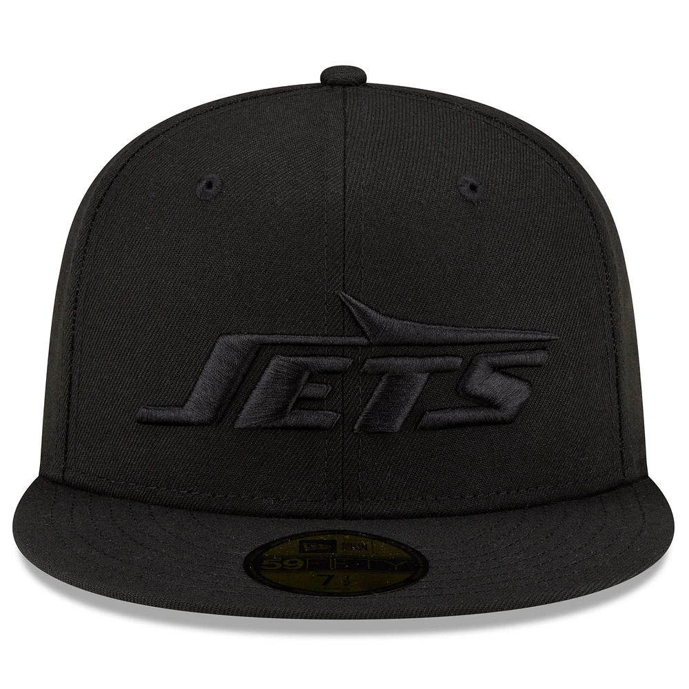 Men's New Era Black York Jets On 59FIFTY Fitted Hat