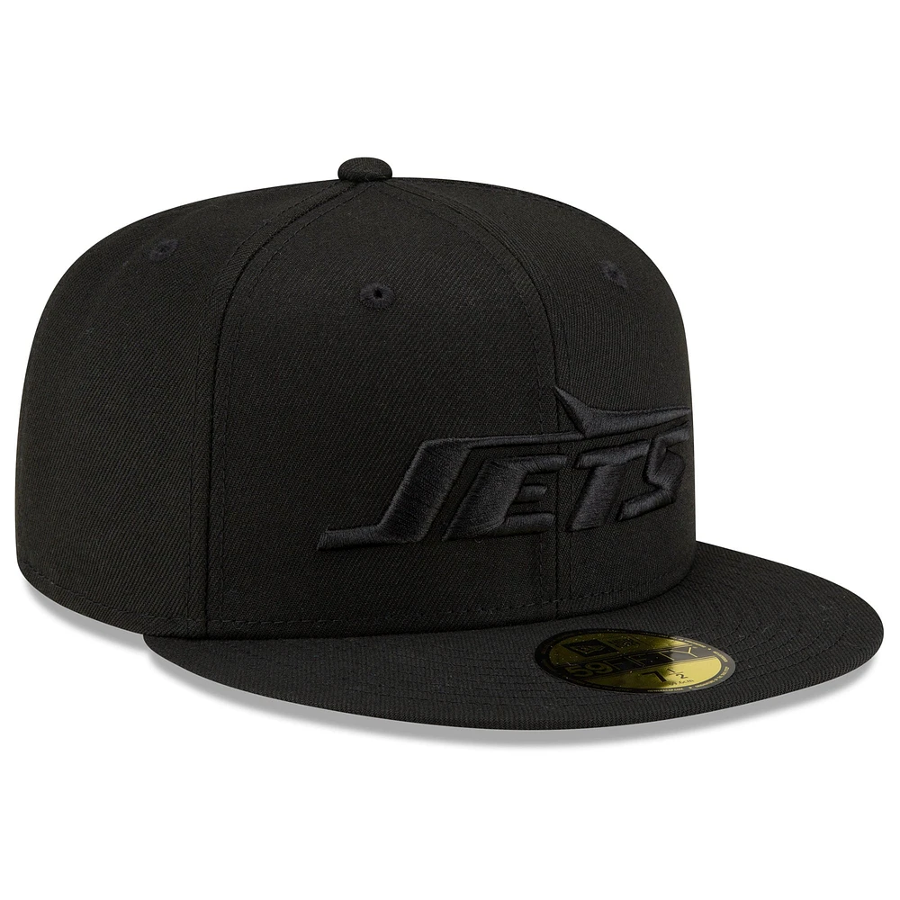 Men's New Era Black York Jets On 59FIFTY Fitted Hat