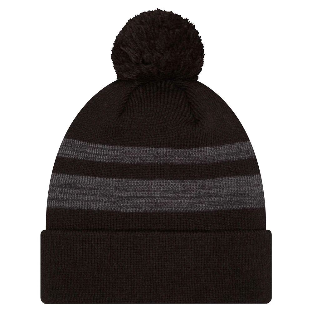 Bonnet en tricot à revers avec pompon New York Jets Dispatch de New Era pour homme