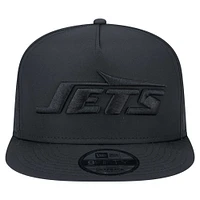 Casquette à visière plate New Era Hydro A-Frame 9FIFTY noire des New York Jets pour homme