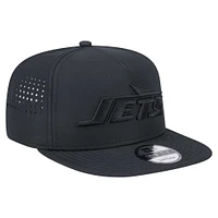 Casquette à visière plate New Era Hydro A-Frame 9FIFTY noire des New York Jets pour homme