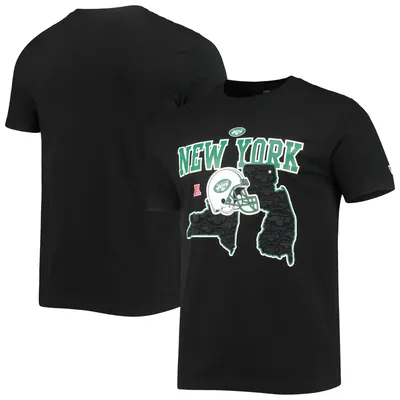 Men's New Era Green New York Jets Current Raglan Long Sleeve T-Shirt