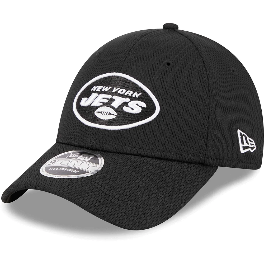 Men's New Era Black New York Jets  Main B-Dub 9FORTY Adjustable Hat