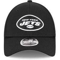 Men's New Era Black New York Jets  Main B-Dub 9FORTY Adjustable Hat