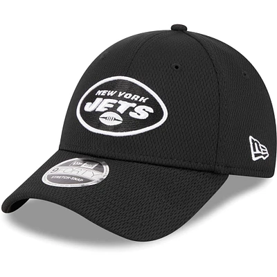 Casquette réglable New Era noire New York Jets Main B-Dub 9FORTY pour hommes