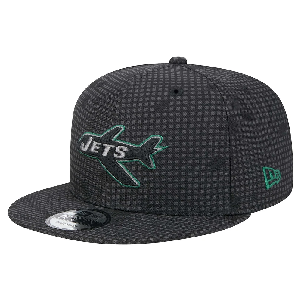 Casquette à visière plate 9FIFTY noire New York Jets de New Era pour homme