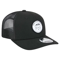 Casquette extensible à boutons-pression Mojo Dojo Trucker 9SEVENTY de New Era pour homme, noire, des New York Jets