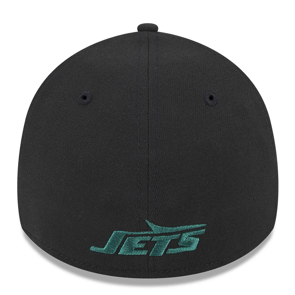 Casquette flexible 39THIRTY NFL Standard New York Jets Era pour hommes, noire