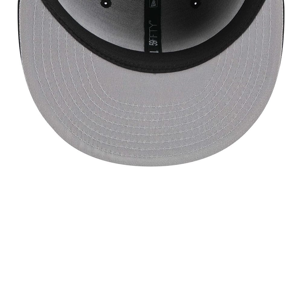 Casquette ajustée New Era noire York Jets Omaha 59FIFTY pour hommes