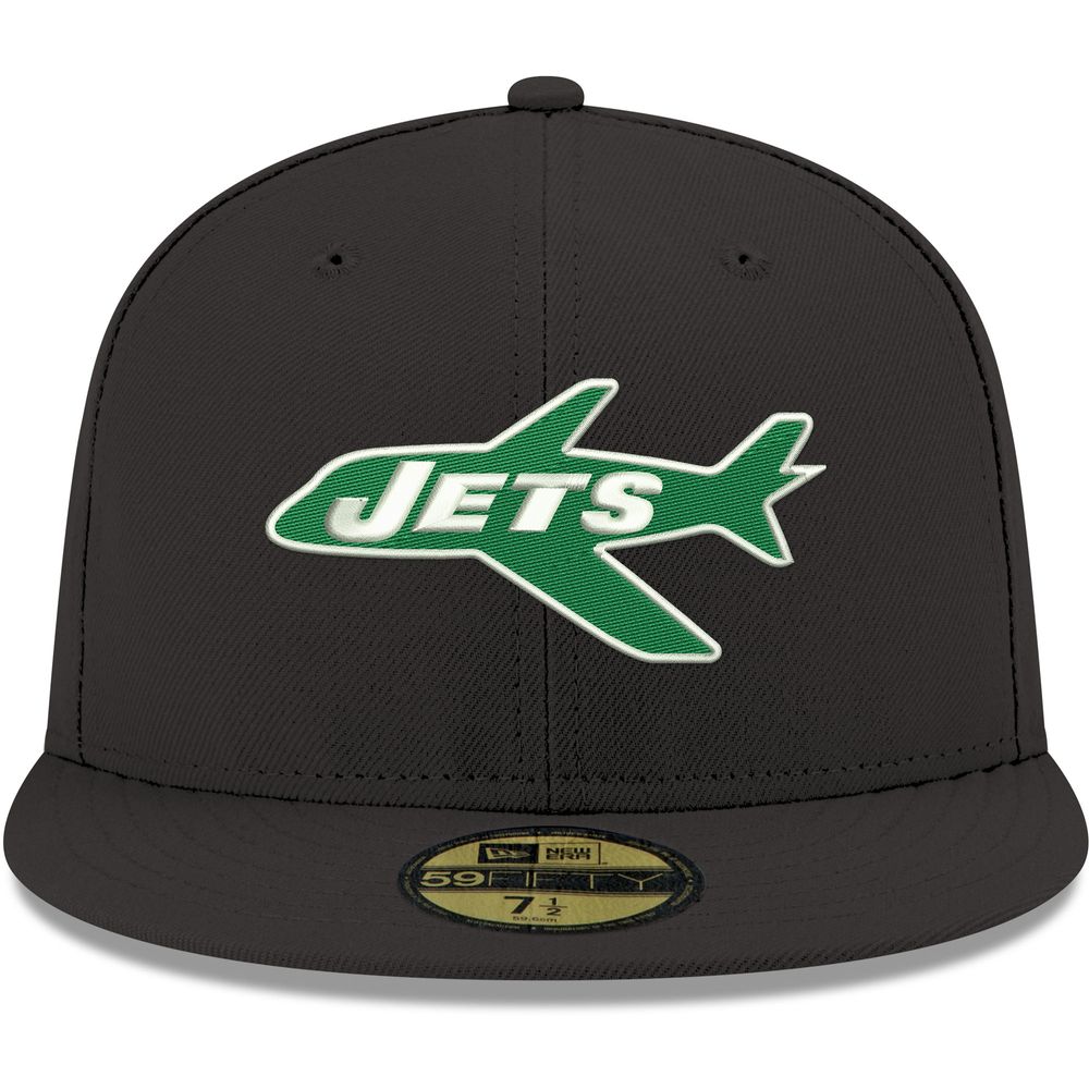 Buy New York Jets New Era Throwback Logo Omaha 59FIFTY Fitted Hat