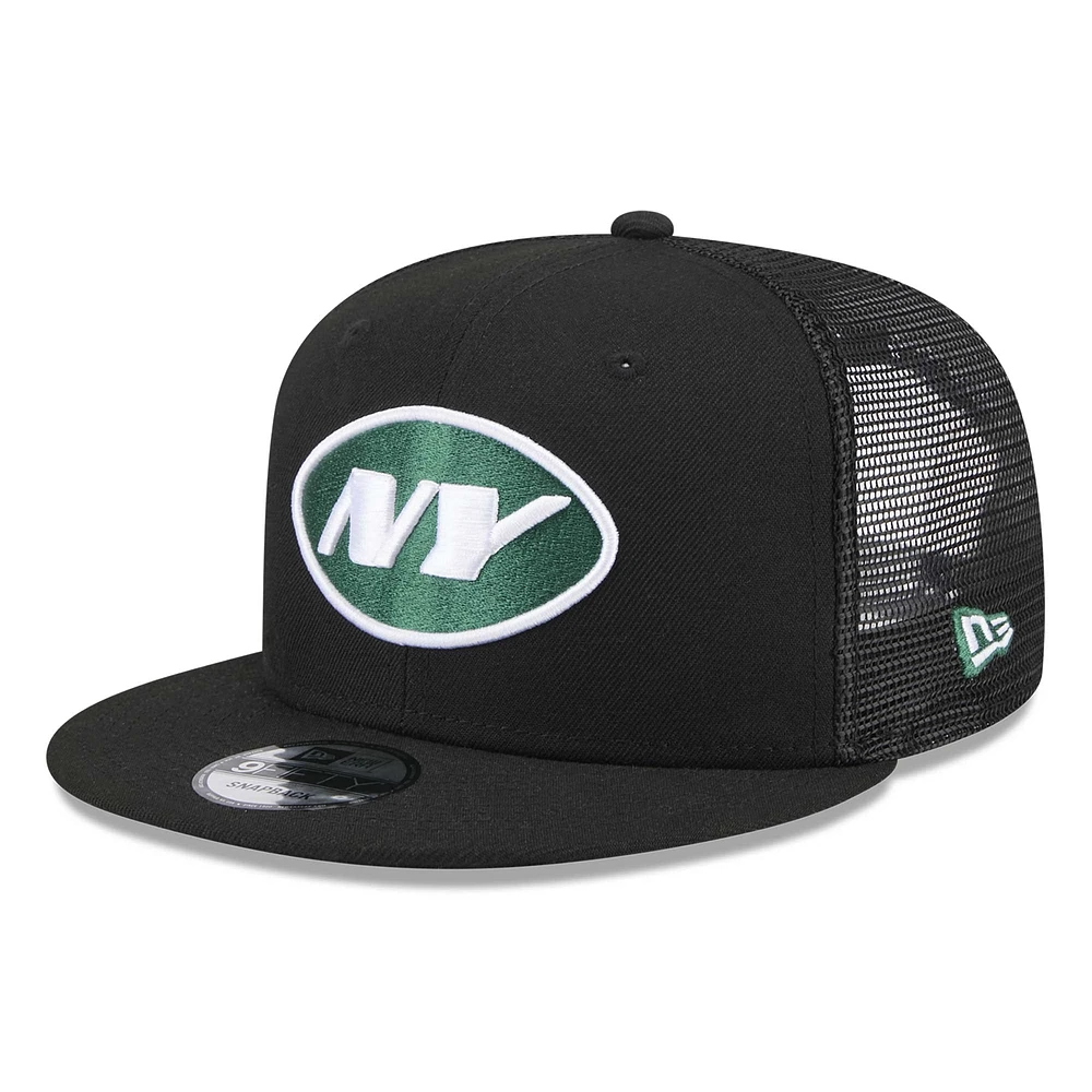 Men's New Era Black New York Jets Shade Trucker 9FIFTY Snapback Hat