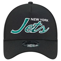 Men's New Era Black New York Jets Smith 9FORTY Adjustable hat