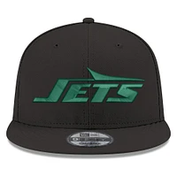 Casquette snapback standard 9FIFTY New York Jets New Era noire pour hommes