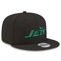 Casquette snapback standard 9FIFTY New York Jets New Era noire pour hommes