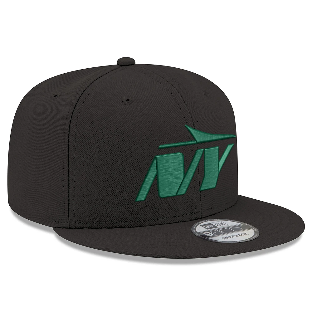 Casquette snapback standard 9FIFTY New York Jets New Era noire pour hommes