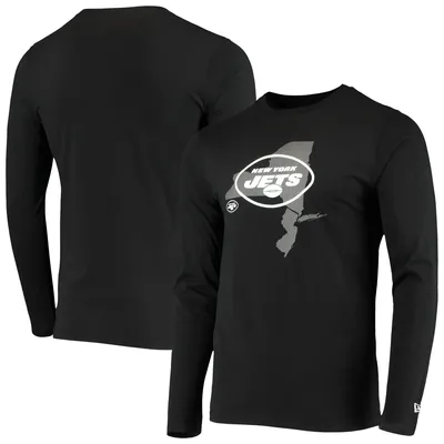 New York Jets New Era Throwback Raglan Long Sleeve T-Shirt - Kelly Green