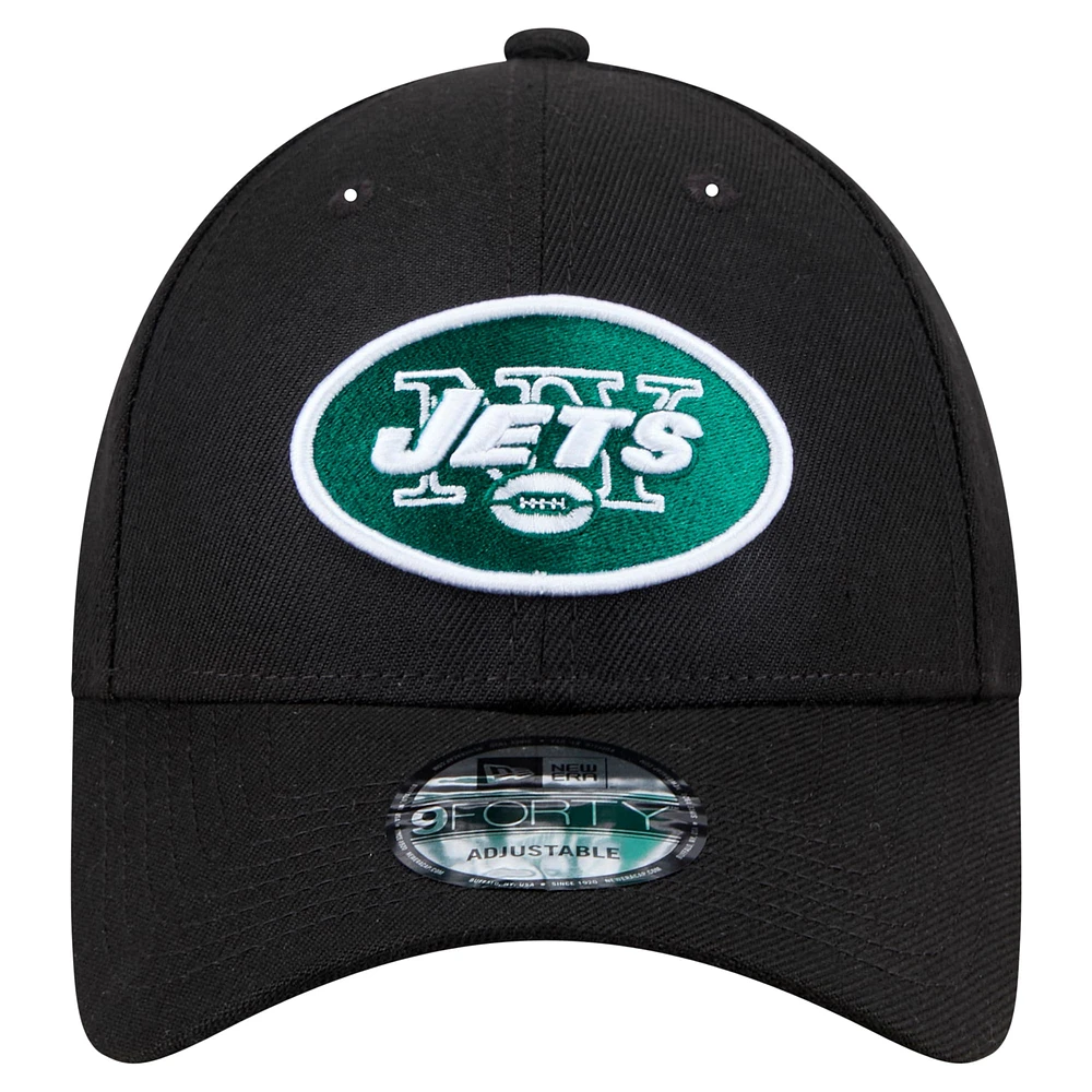 Casquette ajustable New Era noire New York Jets The League 9FORTY pour homme