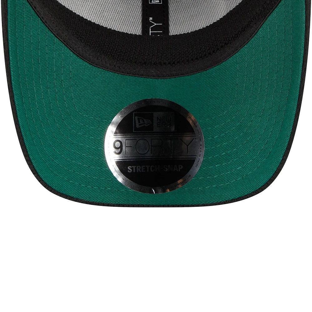 Casquette réglable 9FORTY à visière supérieure New York Jets New Era noire pour hommes