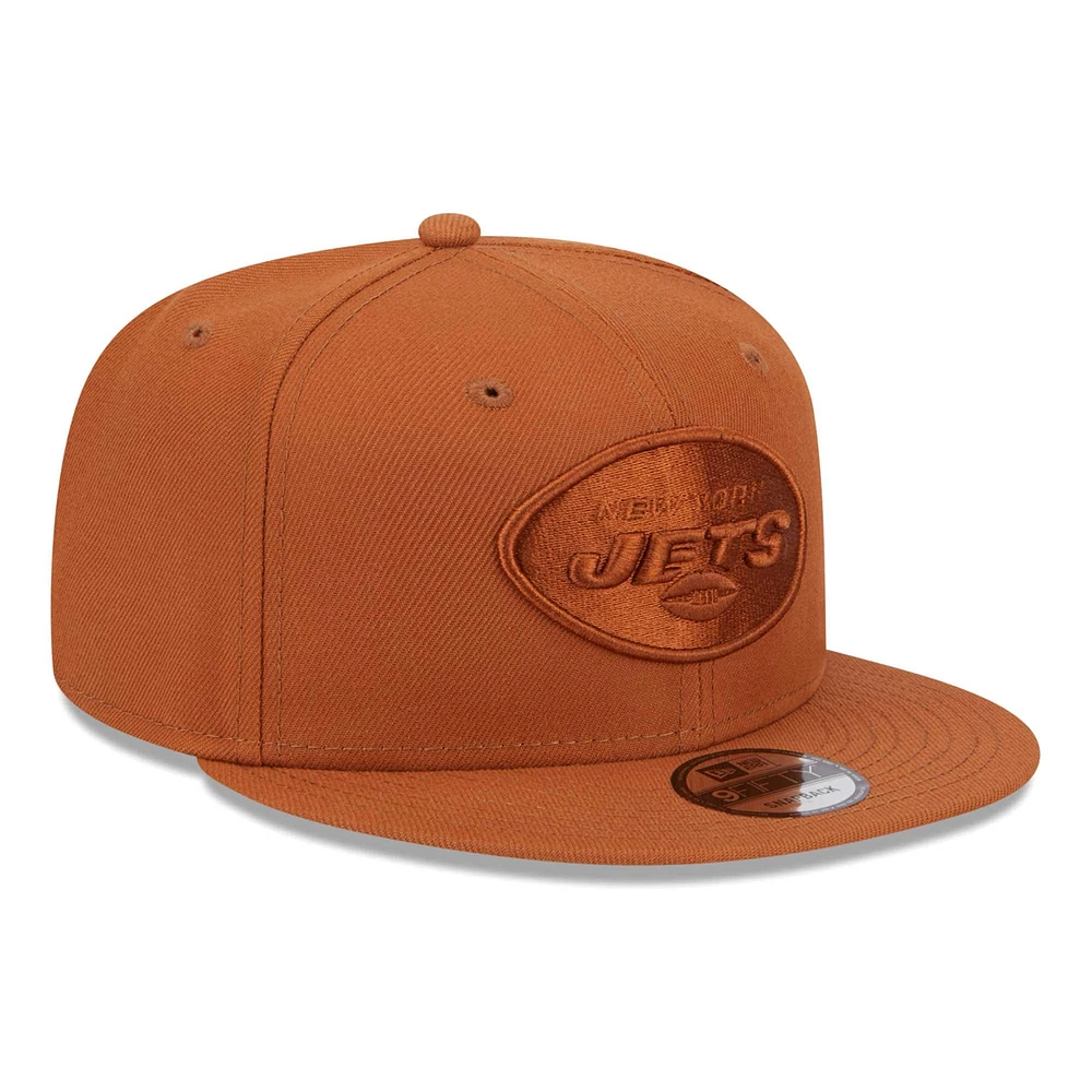 Casquette Snapback 9FIFTY New Era New York Jets pour hommes, marron