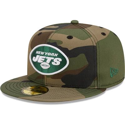 Casquette ajustée Woodland 59FIFTY New York Jets Era pour homme