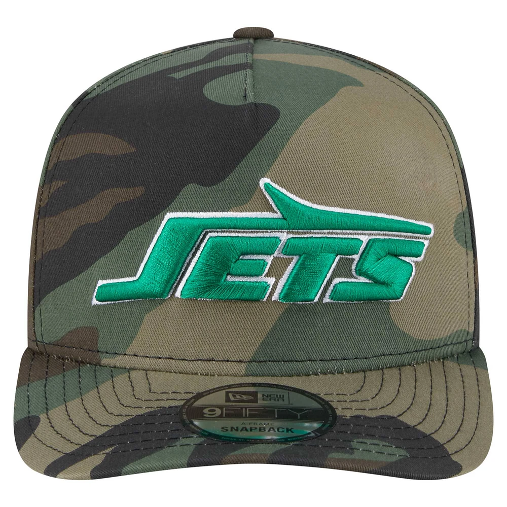 Casquette à visière plate Camo New York Jets Woodsy 9FIFTY de New Era pour homme