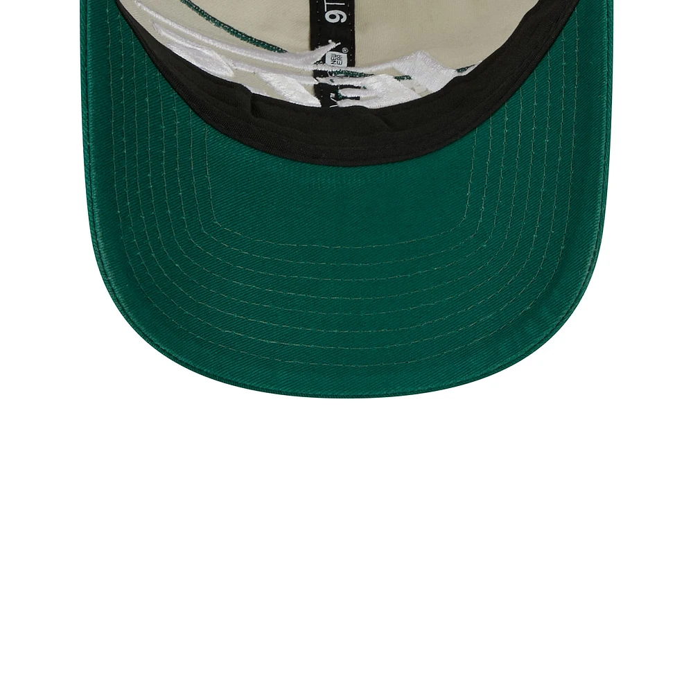 Men's New Era  Cream/Green New York Jets 2023 Sideline Historic 9TWENTY Adjustable Hat