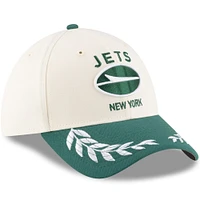 Casquette New Era 39THIRTY Flex crème/verte pour homme des York Jets, draft NFL 2025