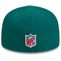 Men's New Era  Cream/Kelly Green York Jets 2023 Sideline Historic 59FIFTY Fitted Hat