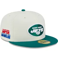 Men's New Era White New York Jets Throwback Logo Omaha 59FIFTY