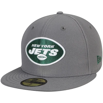 Casquette ajustée 59FIFTY Storm des New York Jets de Era en graphite pour homme