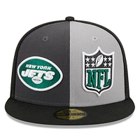 Casquette ajustée 59FIFTY Sideline des New York Jets 2023 Era pour homme, gris/noir