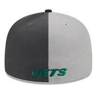 Casquette ajustée 59FIFTY Sideline des New York Jets 2023 Era pour homme, gris/noir
