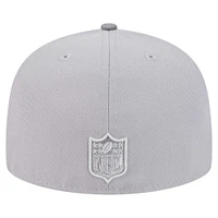 Men's New Era Gray/Graphite York Jets Iron Cloud 59FIFTY Fitted Hat