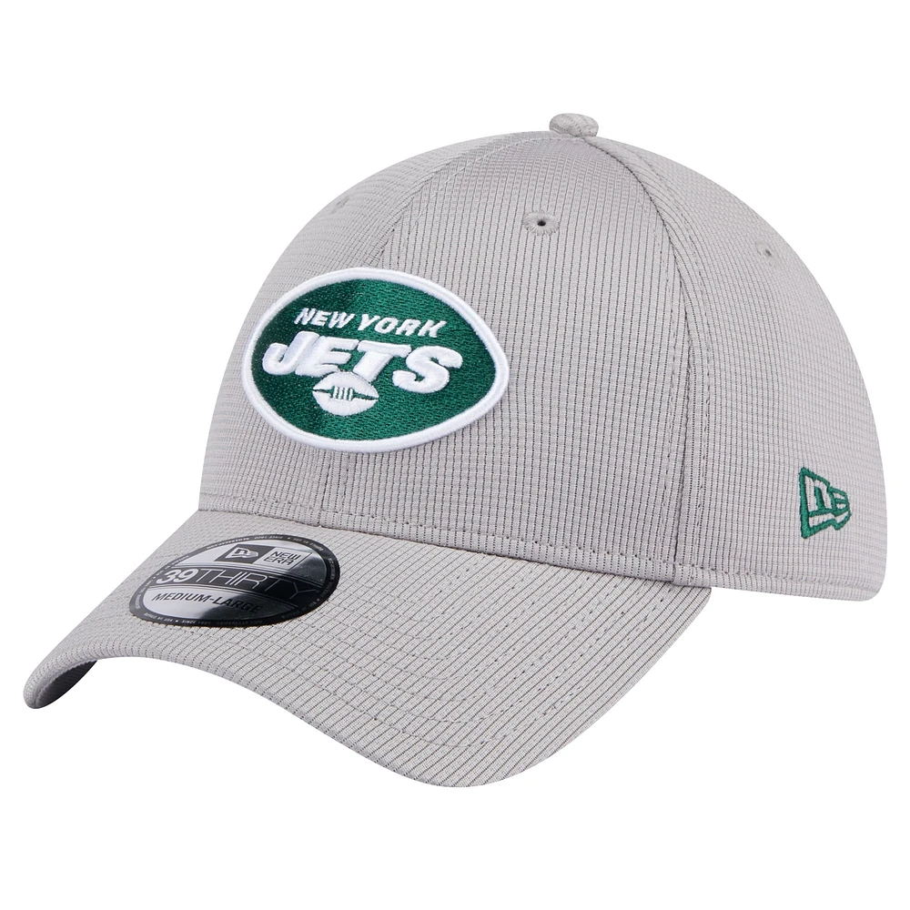 Men's New Era Gray York Jets Active 39THIRTY Flex Hat